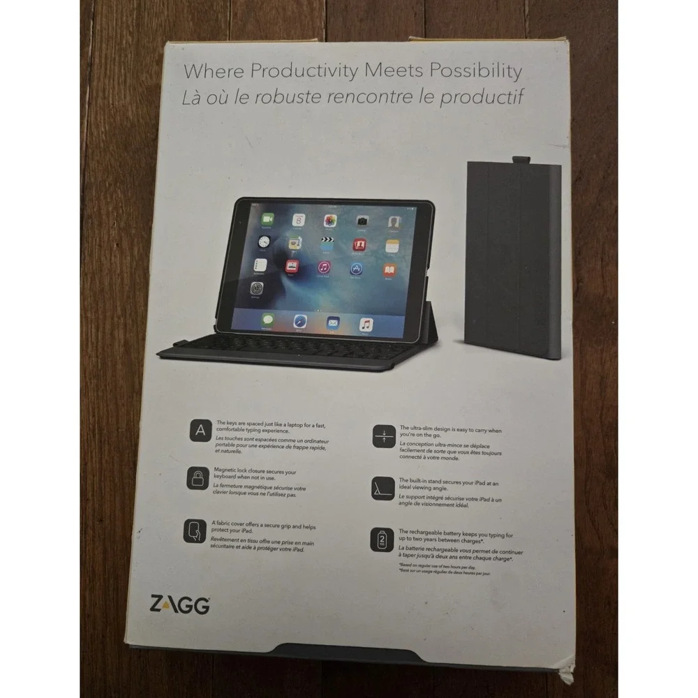 ZAGG ID8BSF-BBS Keyboard Folio Case for Apple iPad Air 2 - Black